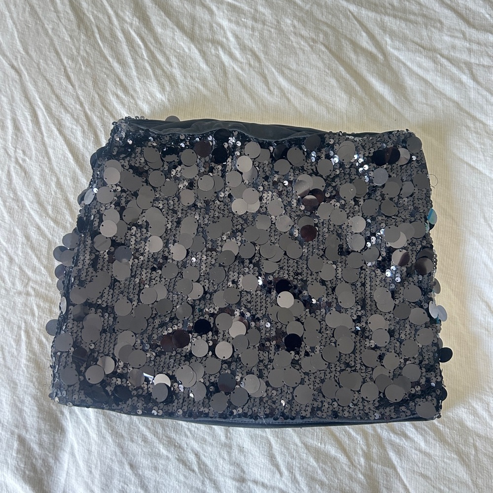 Princess Polly Gray Sequin Mini Pencil Skirt